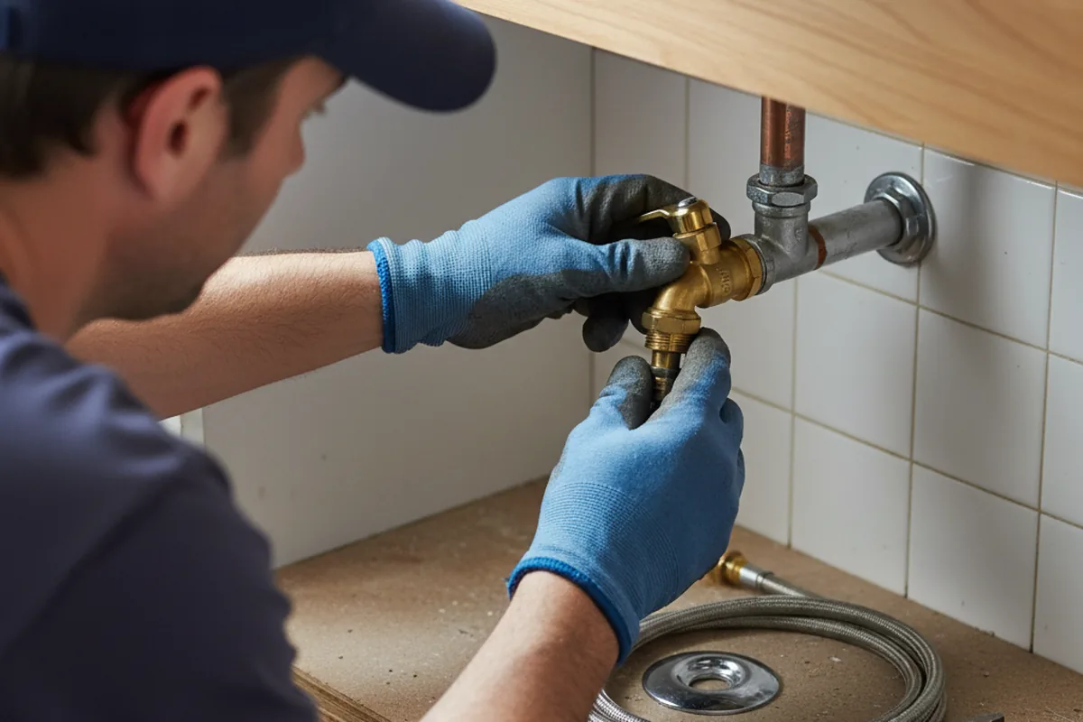Shutoff valve and fitting work during Burst Pipe Repair in Coeur D Alene
